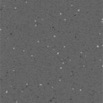 AU20-014018L lightweight PVC flooring texture for bus and coach interiors, a medium-gray base with scattered black and white chips