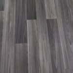 AU20-142-6 printed PVC flooring texture for bus and coach interiors, a cool-gray mixed-width wood-plank pattern