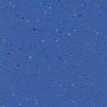 AU20-2505L lightweight PVC flooring texture for bus and coach interiors, a blue base with small yellow, dark and light chips