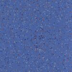 AU20-2507 anti-slip PVC flooring texture for bus and coach interiors, a blue base with red, navy and white chips
