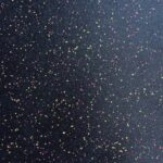 AU20-9601L lightweight PVC flooring texture for bus and coach interiors, a black textured base with pink and yellow flecks
