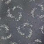 AU20-2515-06L lightweight PVC flooring texture for bus and coach interiors, a gray-blue base with fine dark and light chips